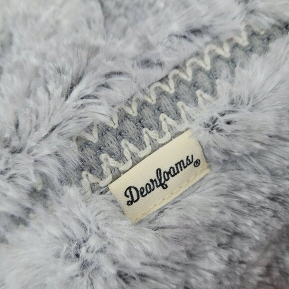 Dearfoams Women's Beth Foldover Boot Slipper, Grey Frost, Medium// 12CT - Picture 6 of 9